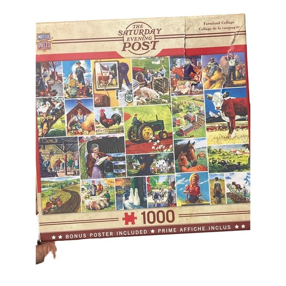 Masterpiece 1000 piece Puzzle "Farmland Collage" - Picture 1 of 11